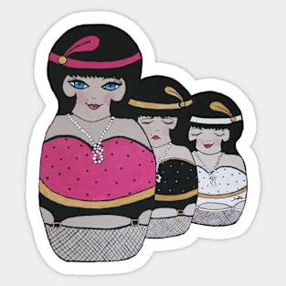 Pink, Black & White! Sticker